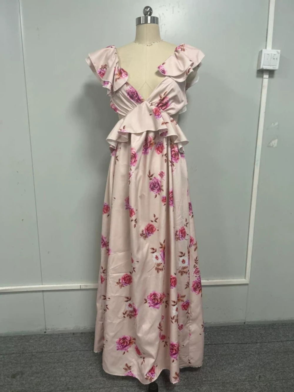 ZARA Sexy Designer Off Shoulder Ruffled Backless Summer Dress